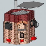 Укладка пиролизной угловой печи